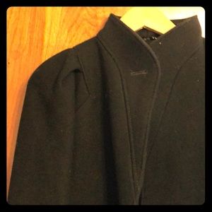 Heavy black wool coat